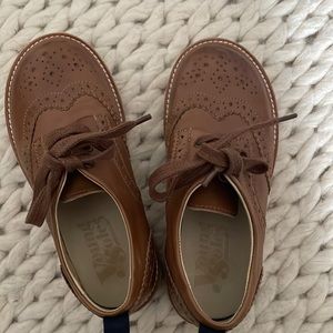 Young Soles London Brogue kids Shoe in tan burnished leather
